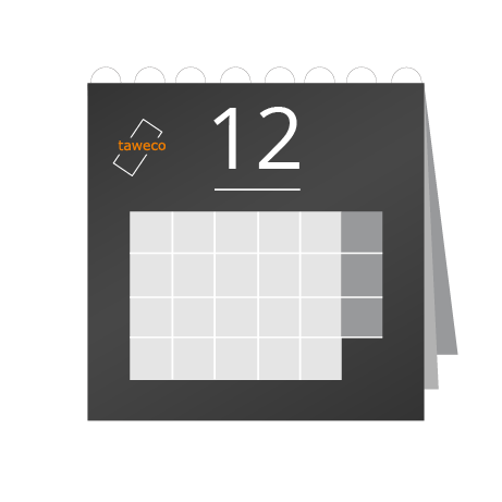 12 Blatt Wandkalender mit Deckblatt