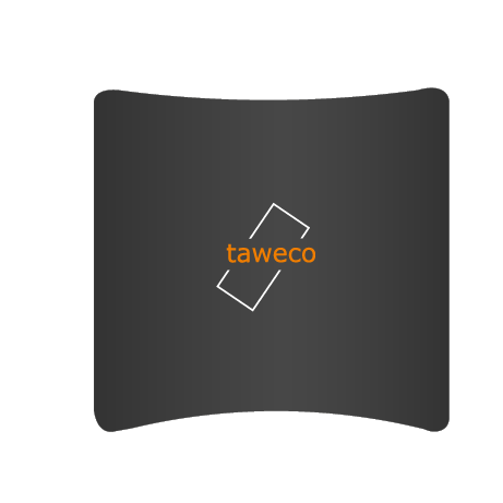 Textilwand ALU | 240er gebogen | beidseitig bedruckt